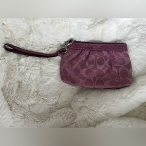 Purple Coach Wristlet